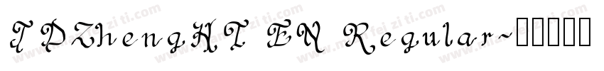 JDZhengHT EN Regular字体转换